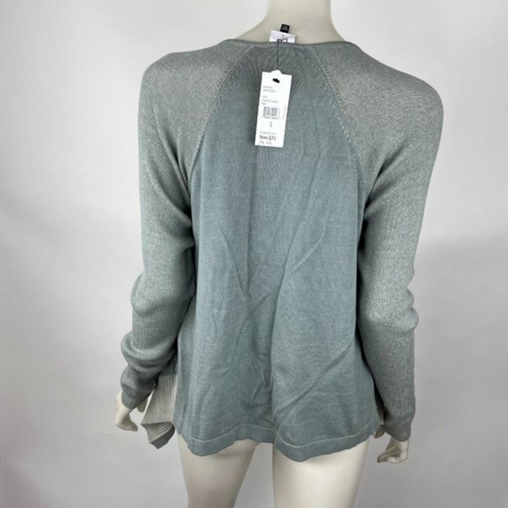 CAbi 5132 Open Front Pocket Cardigan Long Sleeve Drape Sweater Sage Women S NWT